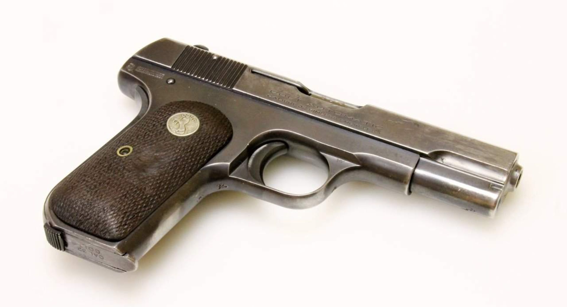 Selbstladepistole Colt, Modell: 1903 Hammerless Cal. .32 Auto, S/N: 525509, Lauf spiegelblank, - Bild 2 aus 7