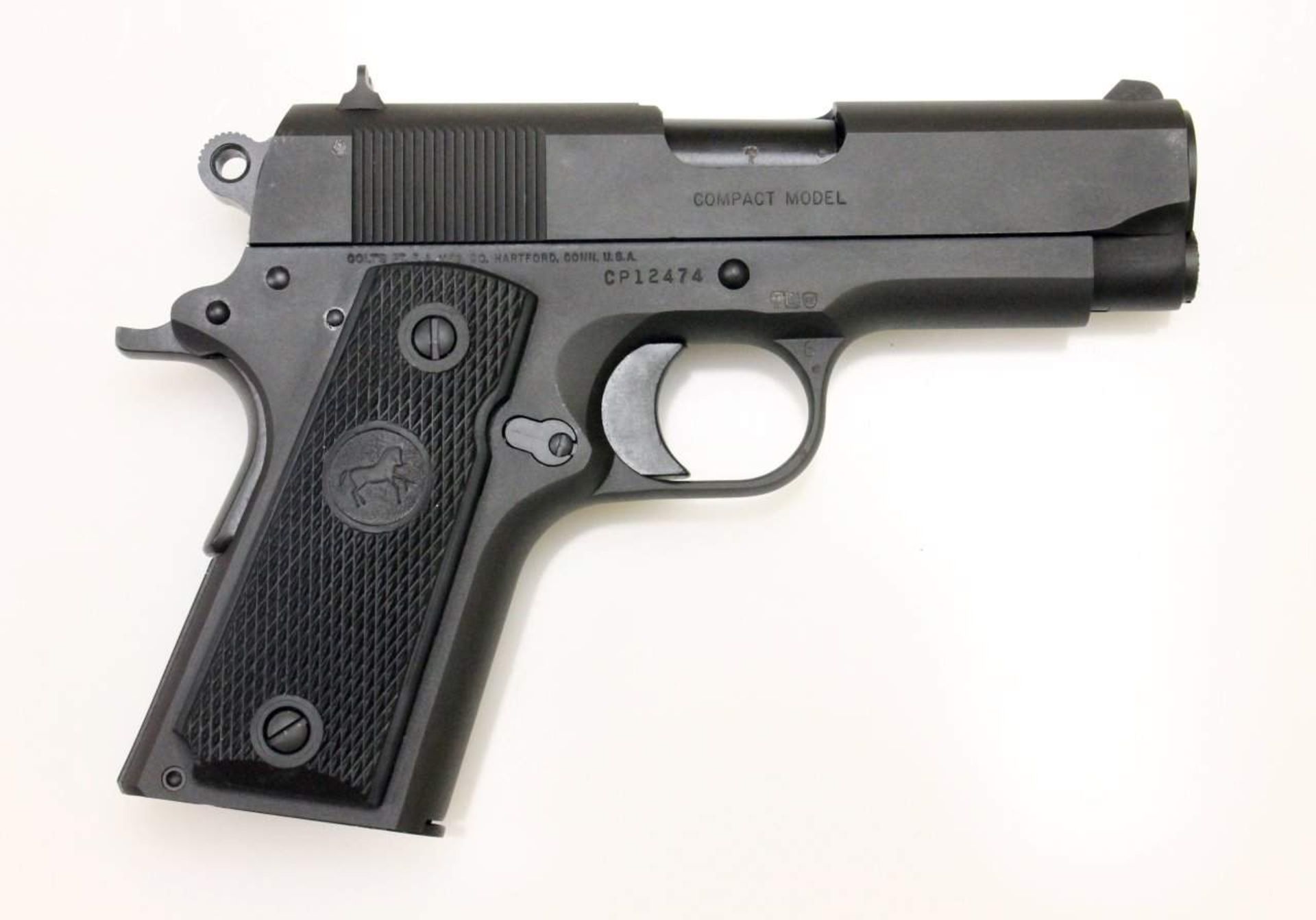 Selbstladepistole Colt, Modell: 1991 A1 Compact Cal. .45 ACP, S/N: CP12474, Lauf spiegelblank,