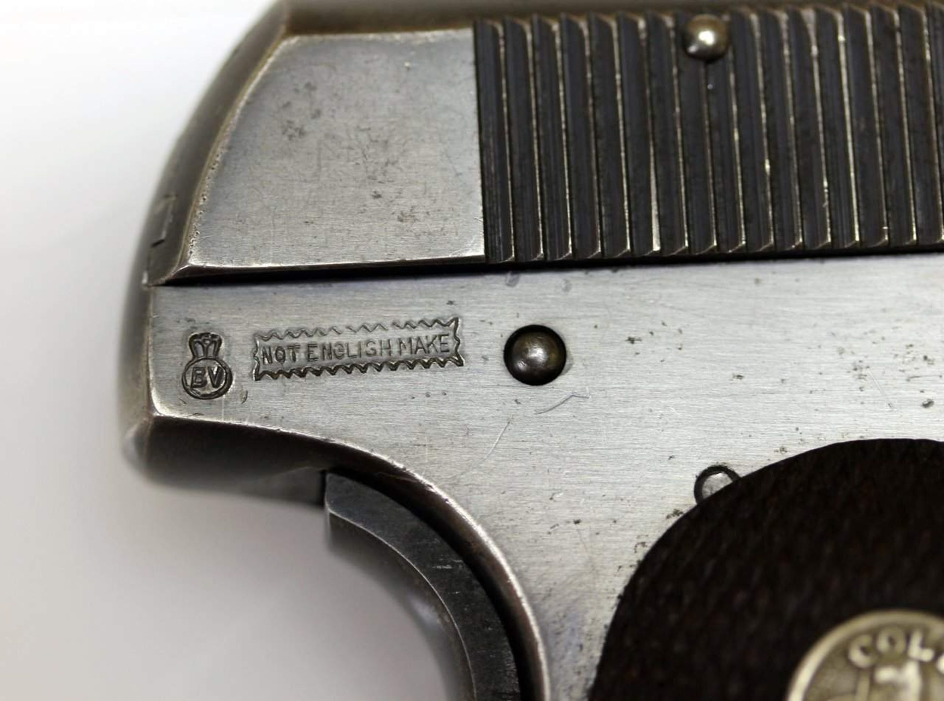 Selbstladepistole Colt, Modell: 1903 Hammerless Cal. .32 Auto, S/N: 525509, Lauf spiegelblank, - Bild 7 aus 7
