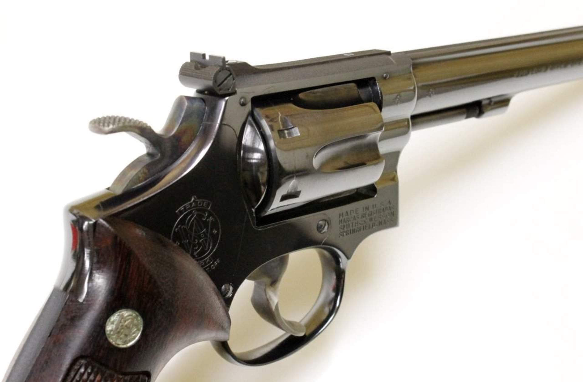 Revolver Smith & Wesson Cal. .22 lr., S/N: 19976, Lauf spiegelblank, Lauflänge: 6", Zustand: 1-, - Bild 3 aus 7