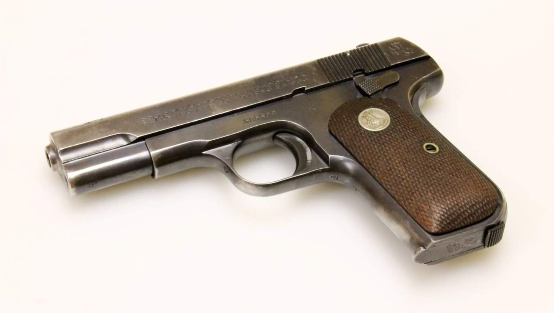 Selbstladepistole Colt, Modell: 1903 Hammerless Cal. .32 Auto, S/N: 525509, Lauf spiegelblank, - Bild 4 aus 7