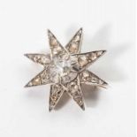 An antique gold and silver star brooch with diamonds The Netherlands, late 19th century The gold