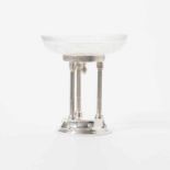 A silver centrepiece with crystal bowl Maker's mark M.J.G.+, possibly Michael Joseph Goldsmith,