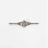 A 14 carat gold and silver brooch with diamonds The Netherlands, first half 20th century The gold