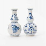 Two Chinese blue and white double-gourd vases Kangxi period (1662-1722) One vase decorated with