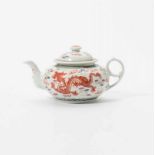 A Chinese famille rose 'dragon and phoenix' teapot and cover Early 20th century Decorated with an