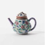A Chinese pear-shaped famille rose teapot and cover Yongzheng period (1723-1735) Applied with