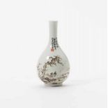 A Chinese grisaille 'landscape' vase 20th century The pear-shaped vase decorated en grisaille with