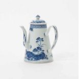 A Chinese blue and white mocca-pot with cover Qianlong period (1736-1795) The conical sides