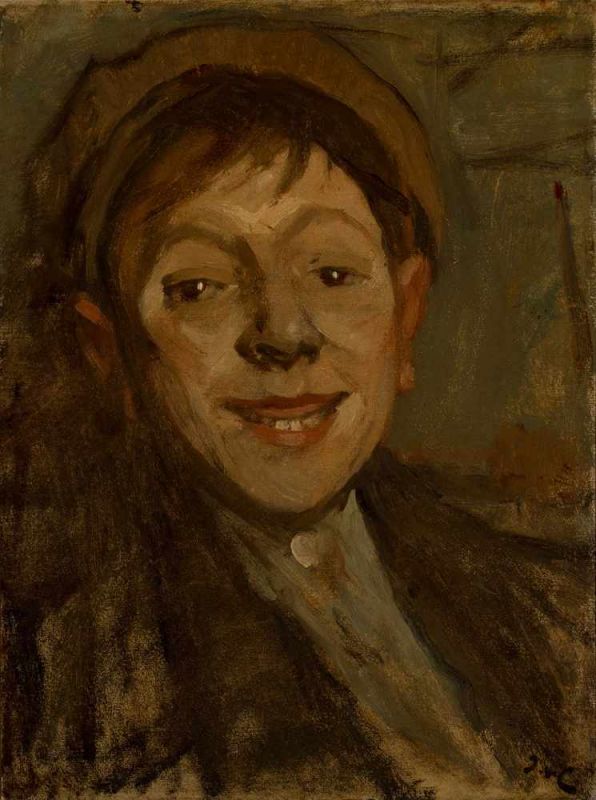 Jacobus van Looy (Haarlem 1855 - 1930) Portrait of Jacobus Scheffer Signed with initials l.r.