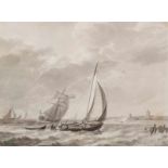 Johannes Hermanus Koekkoek (Veere 1778 - Amsterdam 1851) a) Return of the ships Signed with