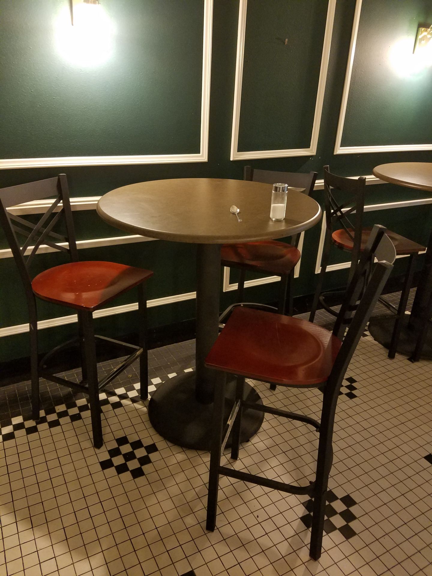 Round Commercial/Restaurant Pub Table w/stools