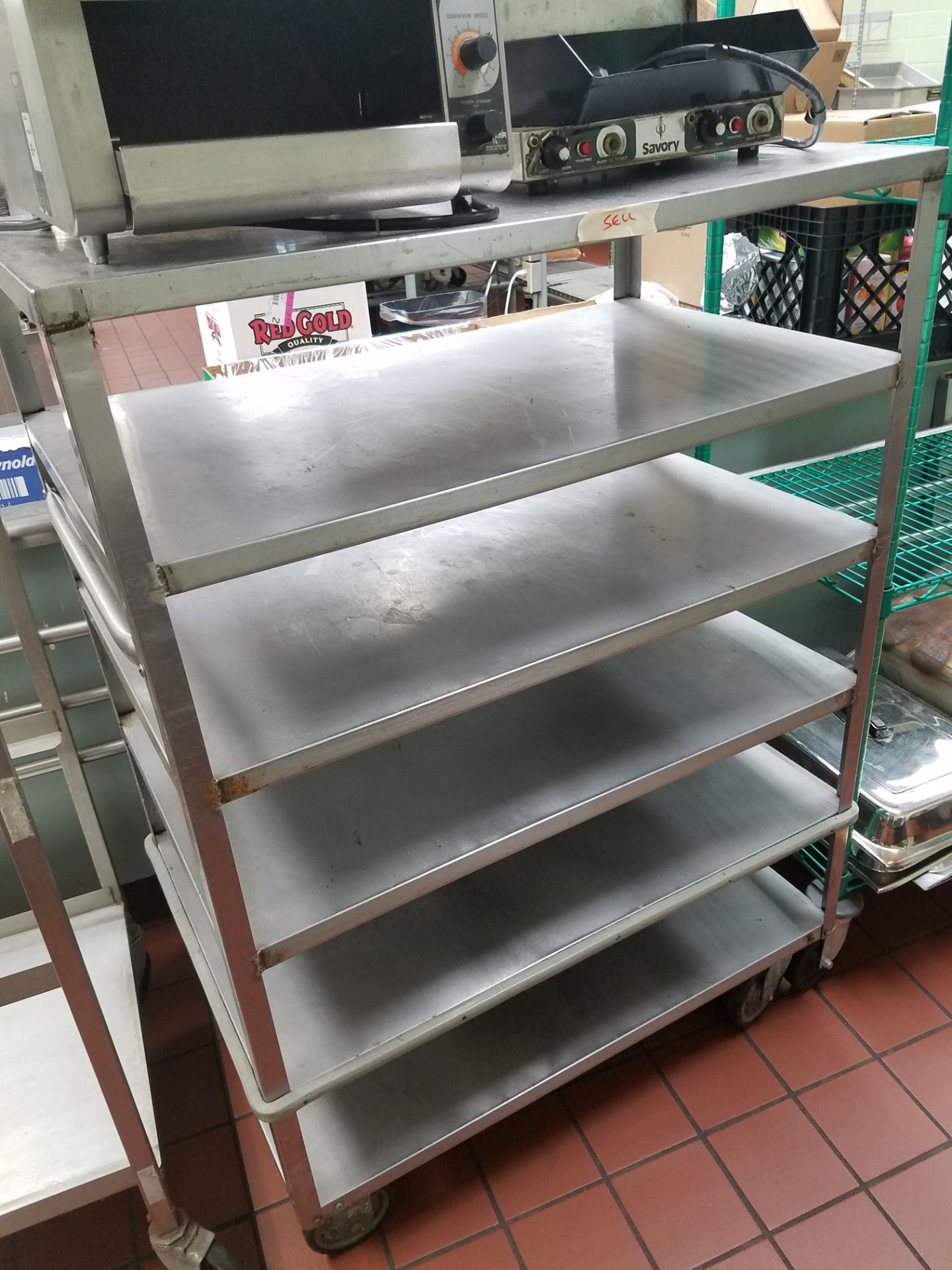 Stainless 6 Tiered Portable Shelving Unit