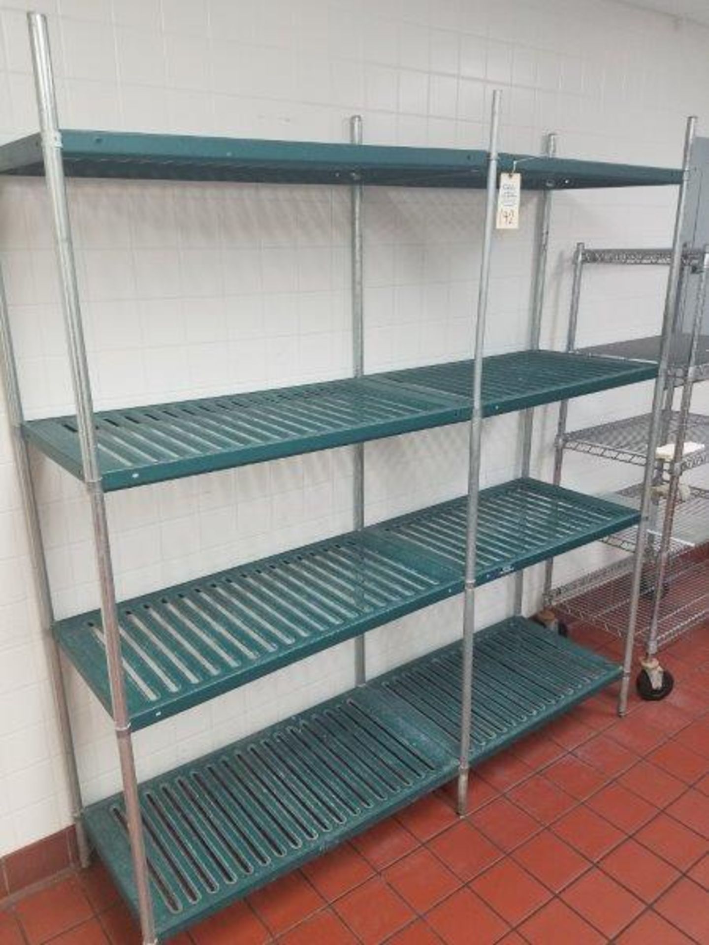 . 6ft wide 4 Tiered Metal Shelving Unit/Rack