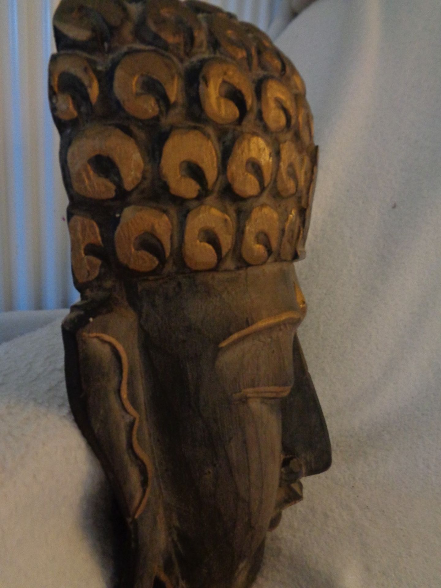 INDIAN TRIBAL ART BUDDHA 12"" X 9"" HAND CARVED - Image 2 of 2