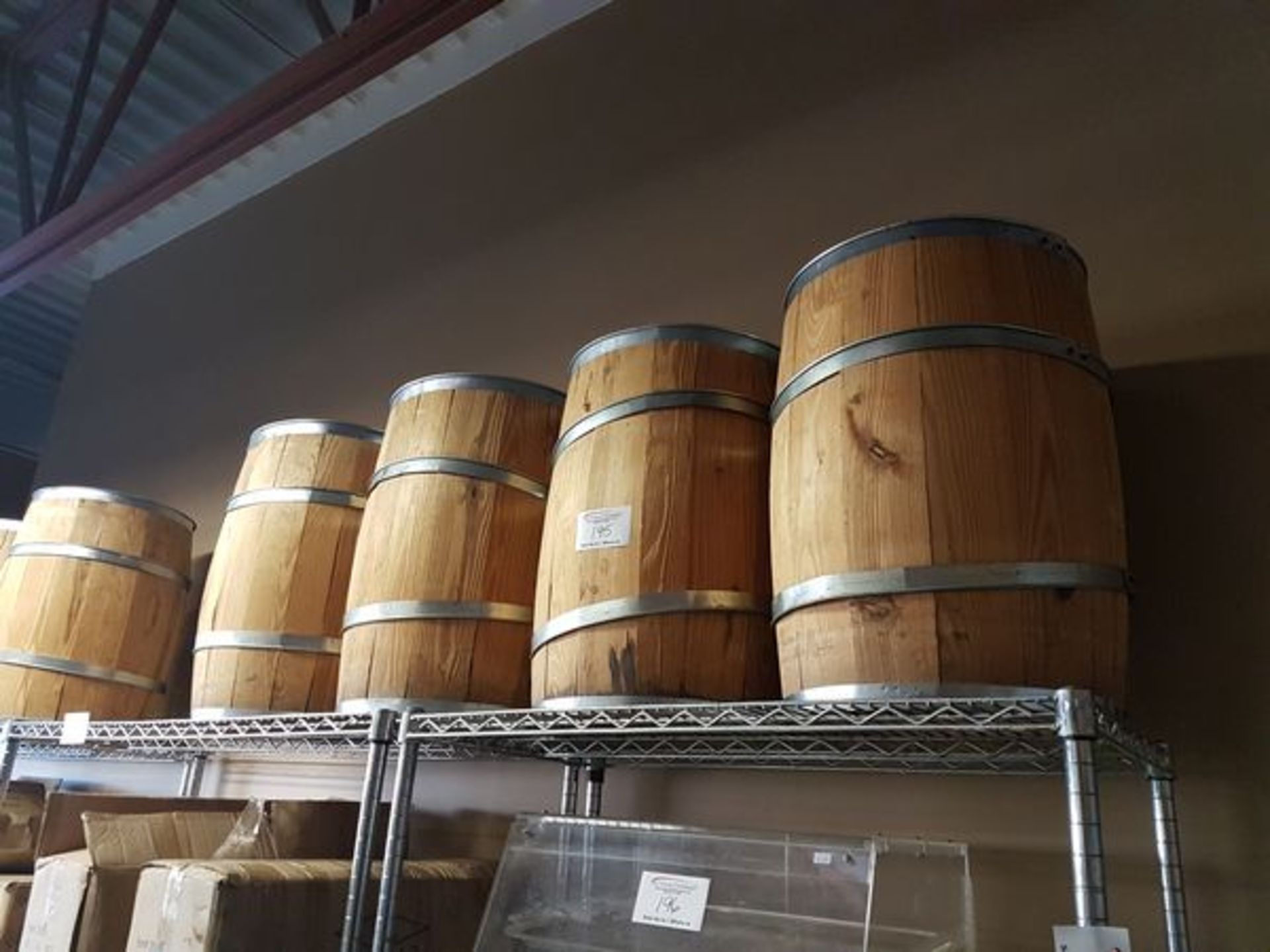 4 Wood Barrels