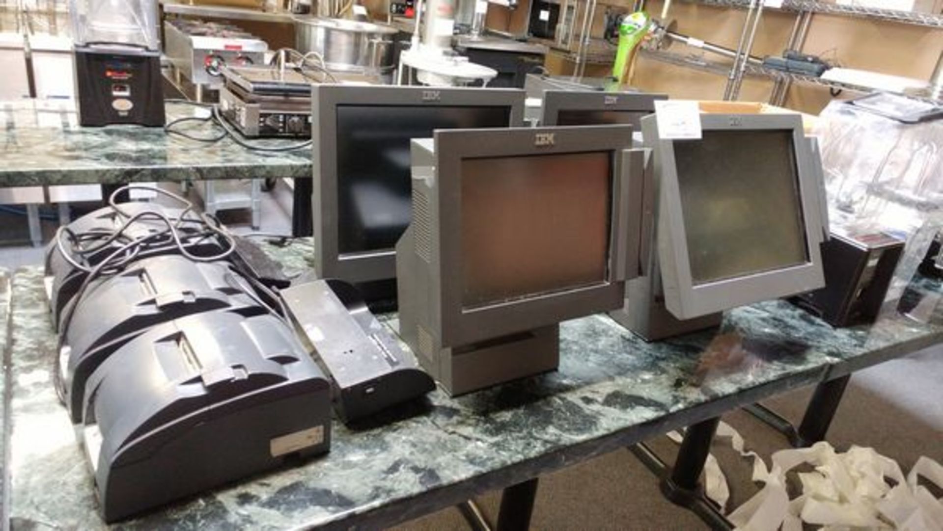 IBM POS System, 4 Monitors, 3 Thermal Printers & Bill Checker