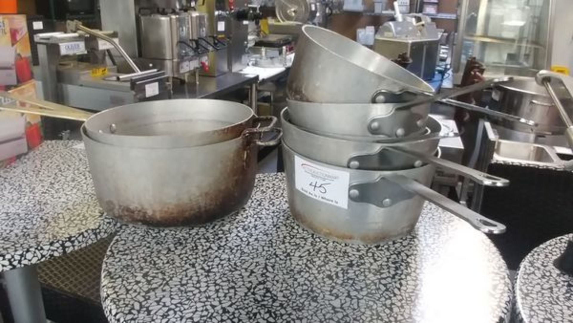 7 Used Aluminum Pots