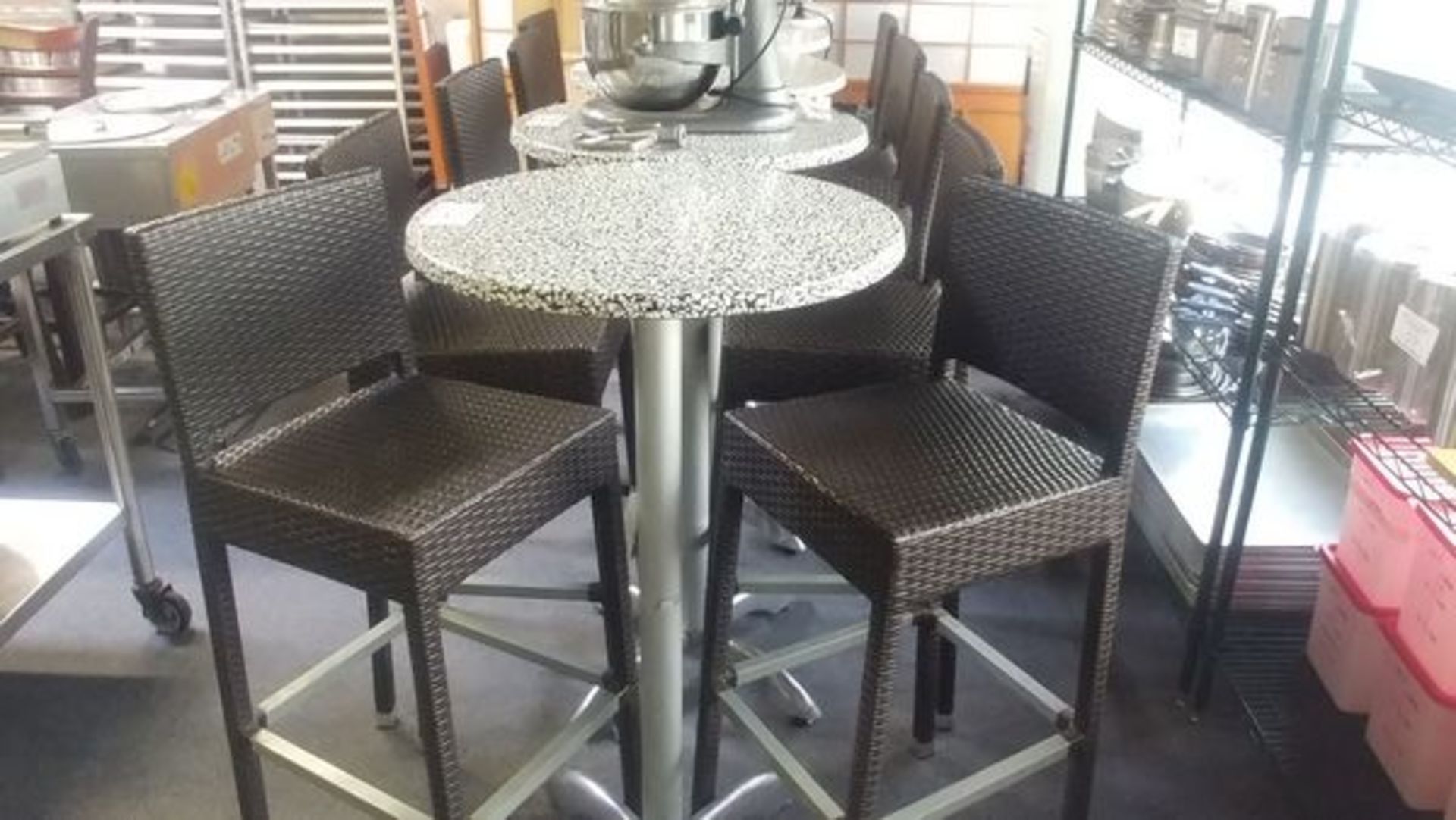 High Top Table with 2 Bar Stools