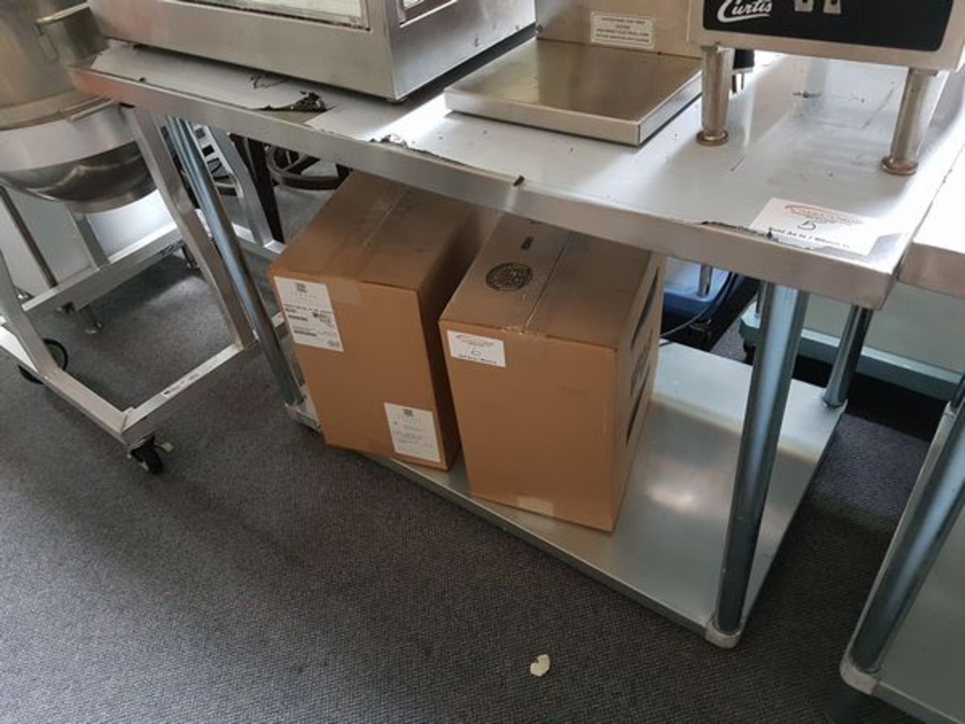 Unused 30 x 48" 2 Tier Stainless Steel Work Table