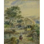 In the style of MYLES BIRKET FOSTER (1825-1899); watercolour,