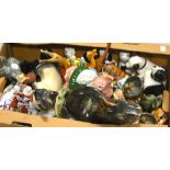 A quantity of 20th century ceramic animals to include examples by Wade,