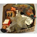 A large ceramic decanter in the form of a wild ring-necked pheasant,