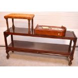 A 20th century buffet on ball and claw feet and castors, width 163cm,