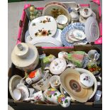 A quantity of decorative ceramics and teaware to include a Shelley teapot, two cake stands,