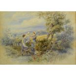 In the style of MYLES BIRKET FOSTER (1825-1899); watercolour,