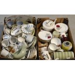 A quantity of ceramics, mainly teaware to include Royal Stafford 'Roses', German teaware etc,