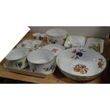 A quantity of Royal Worcester 'Evesham' dinner ware to include flan dishes, soufflé dishes,