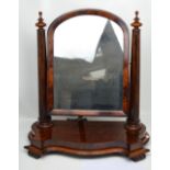 A large Victorian mahogany dressing table swing mirror, width approx 69cm.