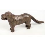 A cast iron nutcracker modelled as a dog, length 30cm.