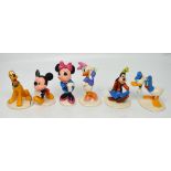 Six Royal Doulton figures from the Mickey Mouse Collection; MM1 'Mickey Mouse', MM2 'Minnie Mouse',