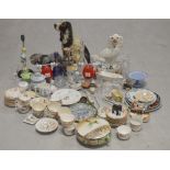 A collectors' lot comprising decorative ceramics, teaware and glassware to include Royal Doulton,