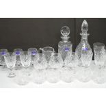 A quantity of boxed Royal Doulton crystal ware to include two decanters.