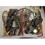 A quantity of metalware to include silver plated items, pewter, brassware etc.