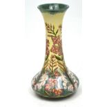 Rachel Bishop for Cobridge; a large stoneware bottle vase in the 'Willow Herb' design,