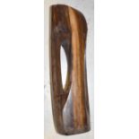 Neville Bertram RA (1901-1995); an abstract hardwood sculpture, monogrammed N.B., height 60cm.