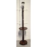 An early 20th century mahogany standard lamp,