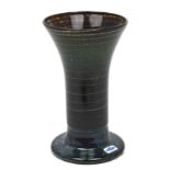 A Nuutajarvi Finnish limited edition art glass vase of fluted form, inscribed 'Lamino Oy',