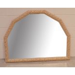 Two decorative mirrors to include a painted and gilded overmantel mirror,