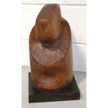 Neville Bertram RA (1901-1995); an abstract hardwood sculpture,