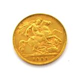 An Edward VII half sovereign, 1909.