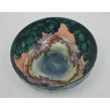 A contemporary Moorcroft footed circular bowl,