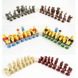 A set of plastic "The Simpsons" chess pieces, height of king 8.