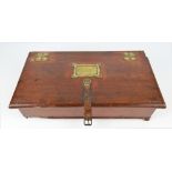 A 19th century pine church linen box,