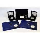 Four silver proof coins, including 2009 Henry VIII and 2012 "I Name This Ship Britannia",