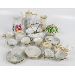 A Weiss Wasser porcelain Art Deco style coffee set,